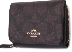 Coach Billetera pequeña triple para mujer