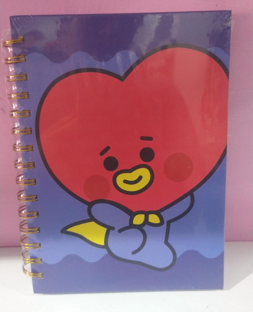 Libreta Cuaderno Pasta Dura Personajes BT21 A5
