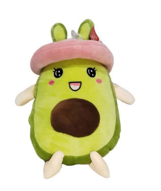 Peluche Aguacate Con Sombrero Color Rosa 39 Cm Rosa Rosa