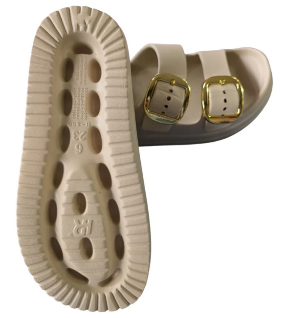 Sandalia para mujer plataforma elegante suela antideslizantes hebilla dorada 