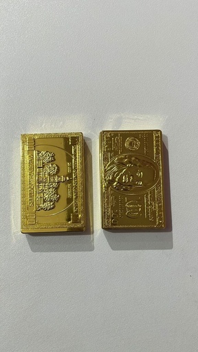 Billete dorado encender, Dolar, fuego