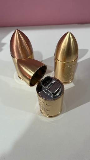 Encendedor Bala, Fuego, Militar, Dorado.