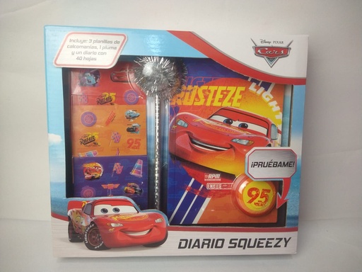 Set Diario Cars con Pluma y Calcomanías