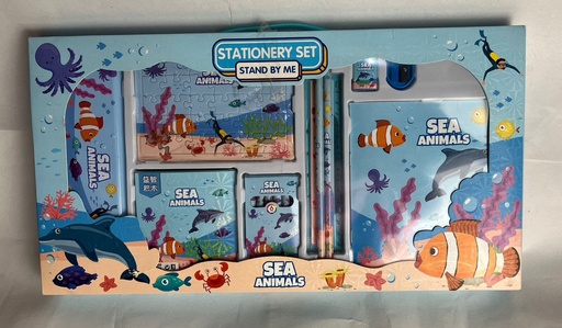 Juego De Papelería De Dibujos Animados, SEA ANIMALS.