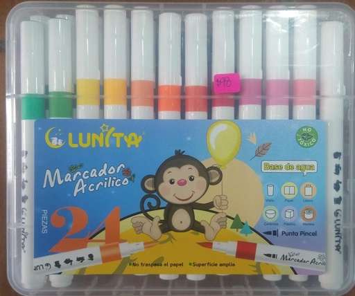 Marcador Acrílico LUNITA 24 Pza 