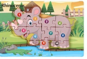 Rompecabezas Grueso Madera 