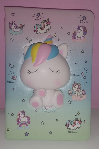 Libreta 3d Unicornio Medidas 14,5x21 Cm