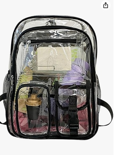 Mochila transparente para la escuela