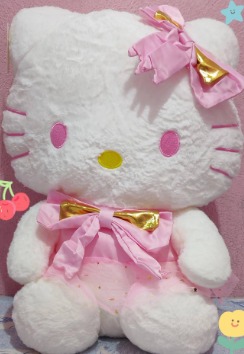 Peluche Hello Kitty Con Lazo Rosa