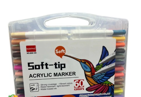 Marcador Acrílico 60 pza, marca NAUGTYHUE
