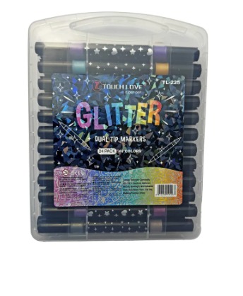  Marcadores Glitter 96 Colores Magicos Doble Punta Pincel 