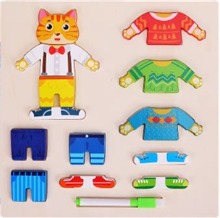 Tablero Madera c/Pizarrón LA ROPA DEL GATITO 