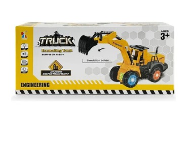 Camión De Construcción Tipo Excavadora Con Movimiento Y Luz